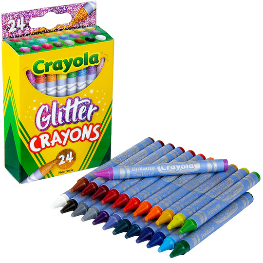 Crayola Glitter Crayons, Back To School Supplies, 24Count, Multi
