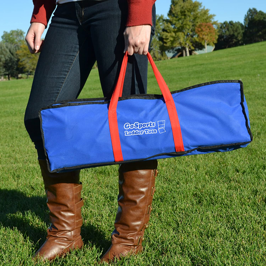 GoSports Premium Ladder Toss Outdoor Game Set with 6 Bolo Balls, Travel Carrying Case and Score Trackers - Choose Between Standard and Giant Size Sets