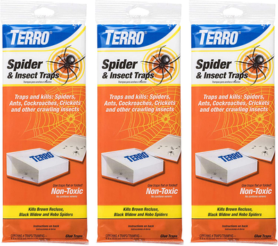 TERRO T3206SR Spider & Insect Traps – 12 Traps