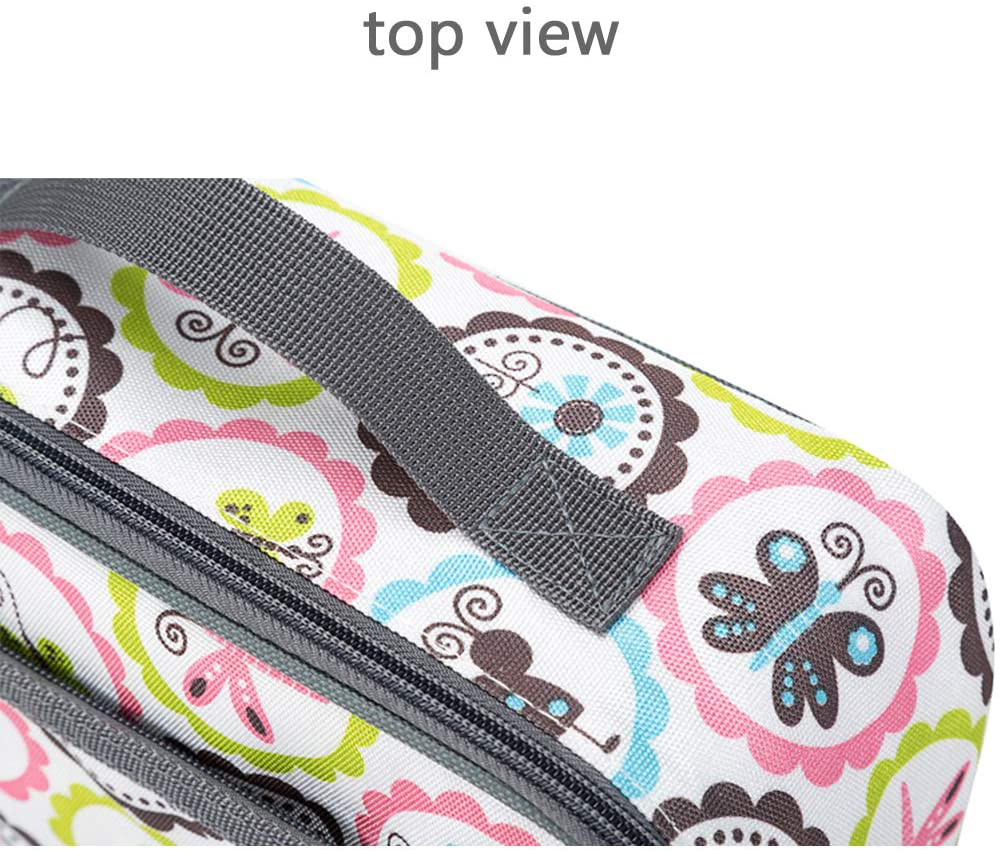 Insulated Lunch Box Bag Picnic Zipper Organizer Lunch Bag Tote for Girls and Boys - Fits Bento Boxes (Shark)