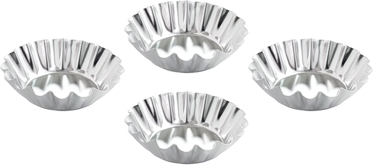 Mrs. Anderson’s Baking Tartlet Molds, Fluted Round, Set of 4, 3-Inches