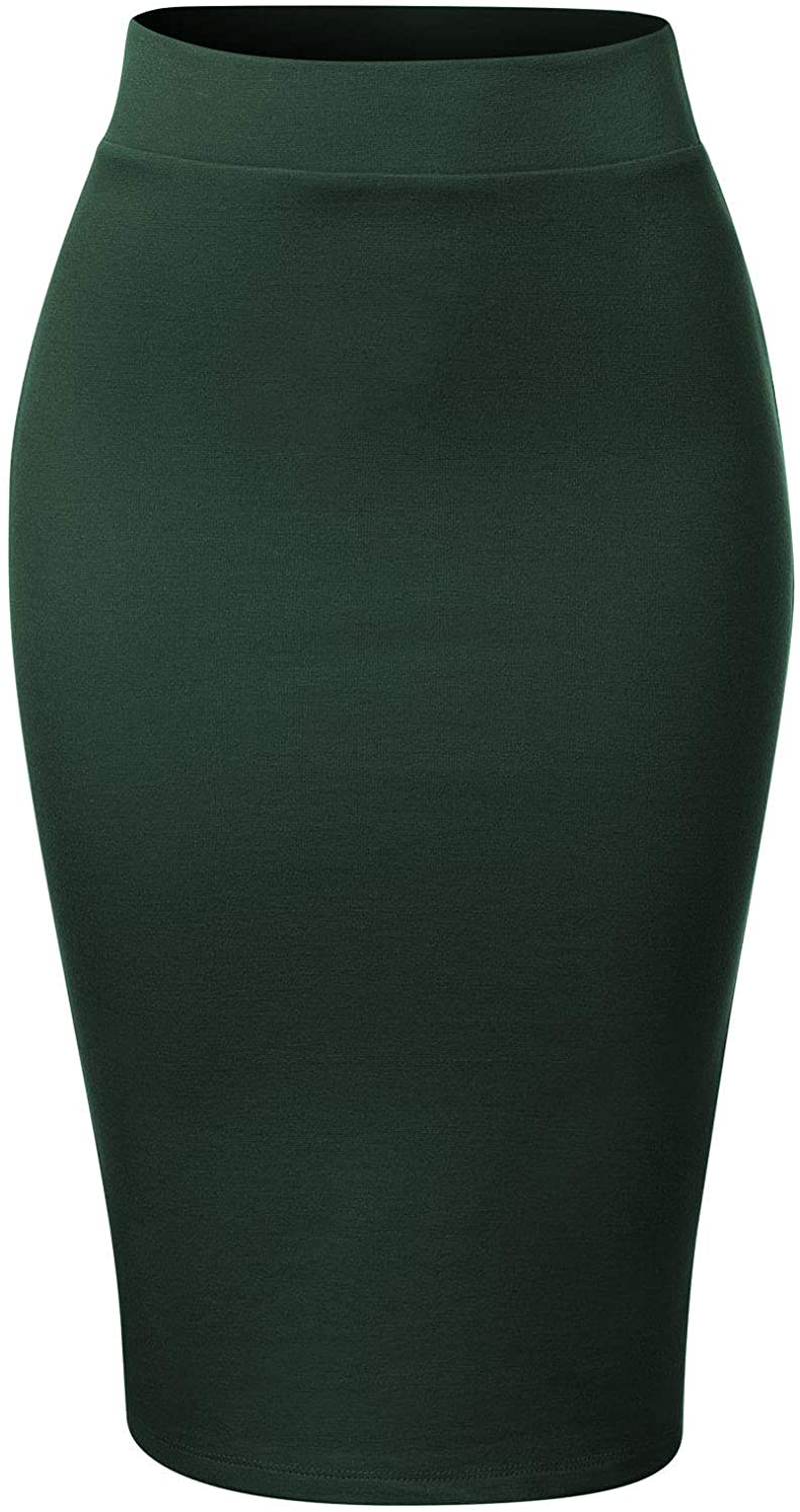 MixMatchy Women's Casual Classic Bodycon Pencil Skirt