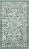 Maples Rugs Pelham Vintage Kitchen Rugs Non Skid Accent Area Carpet [Made in USA], 2'6 x 3'10, Light Spa