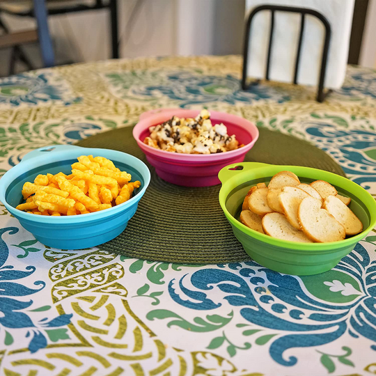 Southern Homewares Collapsible Silicone Pet Bowl Travel Set 3 Piece for Home Pets Water Feed Dorms Camping