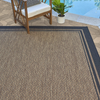 Gertmenian 22013 Outdoor Rug Freedom Collection Bordered Theme Smart Care Deck Patio Carpet 2x6 Runner, Border Black