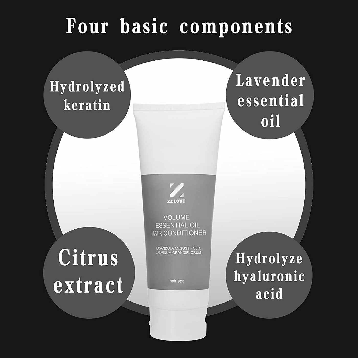 Men Women Moisturizing Conditioner for Repairing Dry Damaged Hair,ZZLOVE Hair Conditioner Rich in Lavender Essential Oil , Smooths Frizzy Hair and Restore Healthy Hair Shine