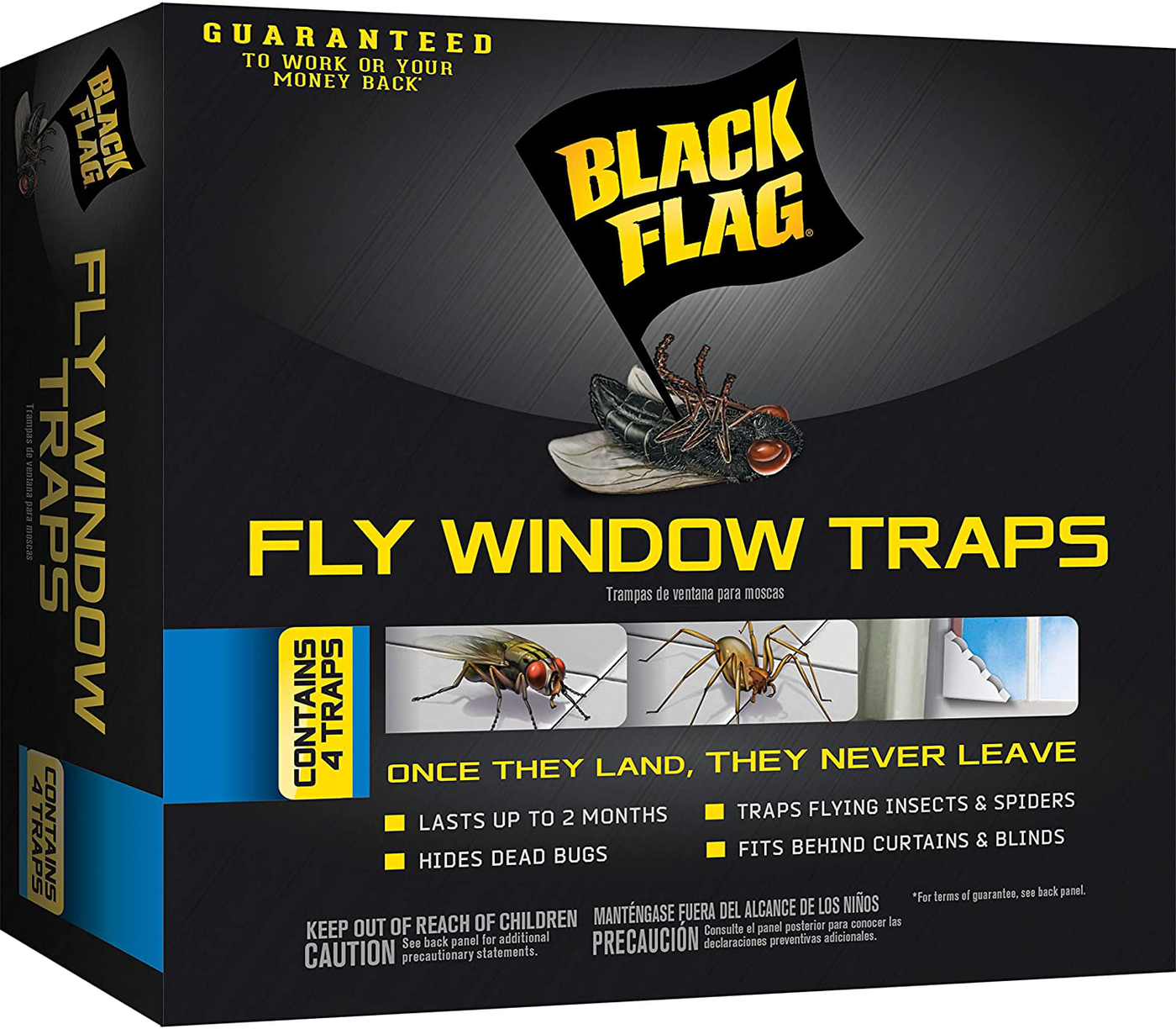 Black Flag 11017 HG-11017 Fly Window Trap, 4-count, Clear