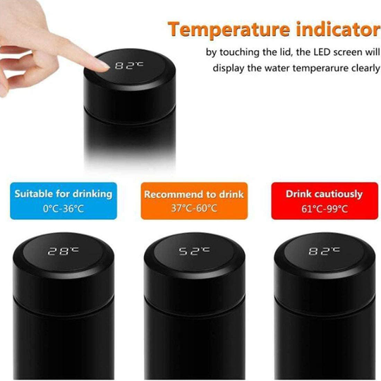 500ml Stainless Steel LED Temperature Display Smart Thermos