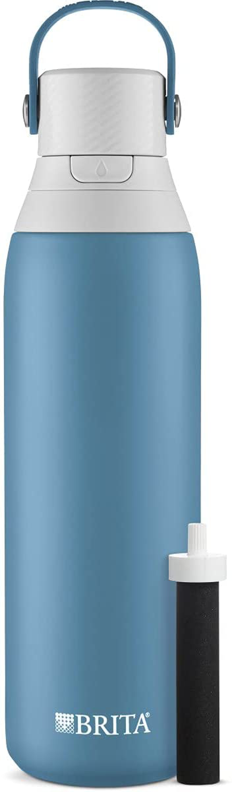 Brita Stainless Steel Water Filter Bottle, Stainless Steel, 20 Ounce, 1 Count