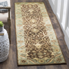 Safavieh Antiquity Collection AT14F Handmade Traditional Oriental Premium Wool Runner, 2'3" x 10' , Brown / Green