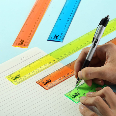 Mr. Pen- Rulers, Rulers 12 Inch, 6 Pack, Assorted Colors, Kids Ruler for School, Rulers for Kids, Ruler with Centimeters and Inches, Plastic Rulers, Kids Ruler, School Ruler, Standard Ruler, Clear