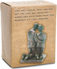 Dicksons Praying Husband and Wife 5 inch Grey Resin Stone Table Figurine