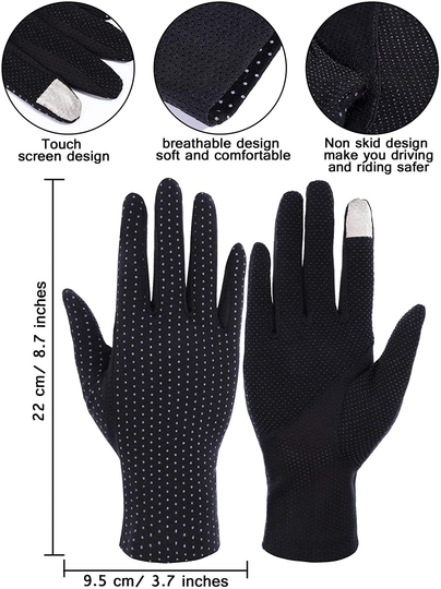 3 Pairs Women Sun Protective Gloves UV Protection