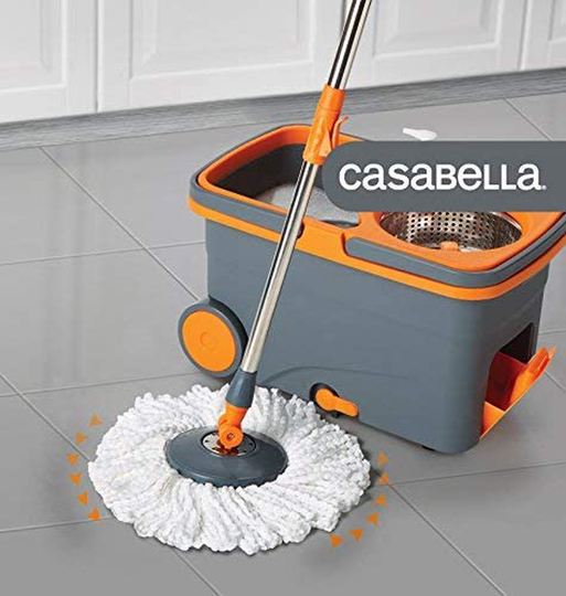Casabella Spin Cycle Mop Head Refill, 1-Count, White