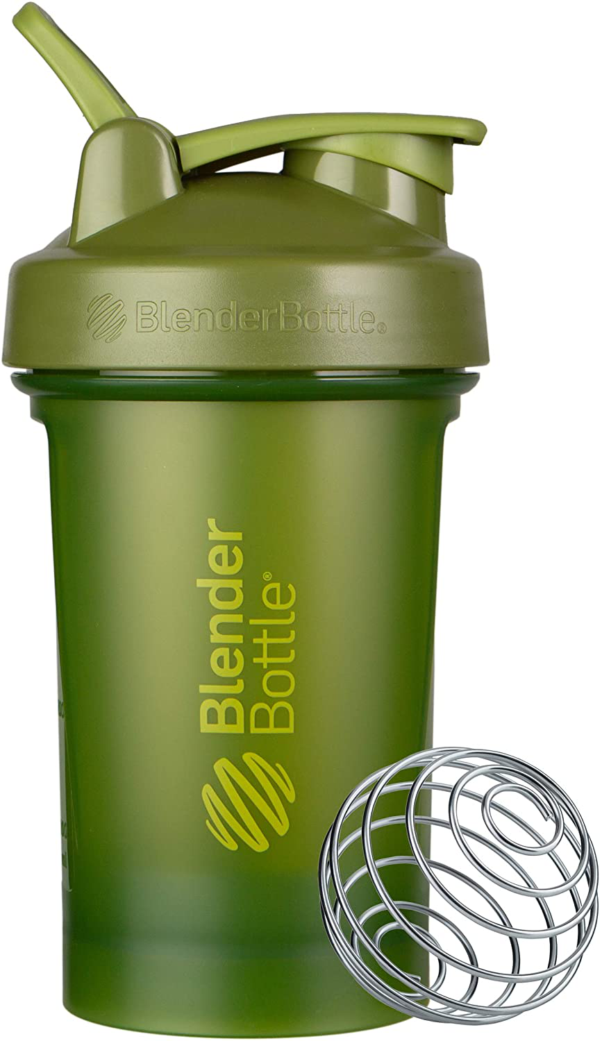 BlenderBottle Classic V2 Shaker Bottle Perfect for Protein Shakes and Pre Workout, 20-Ounce, Green