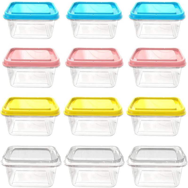 24 Pcs Set Food Storage Containers(12) with Lids(12) - 18oz each
