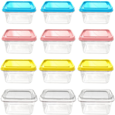 24 Pcs Set Food Storage Containers(12) with Lids(12) - 18oz each