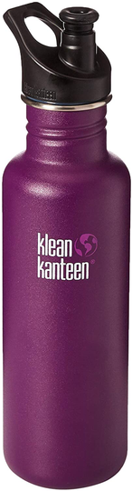 Klean Kanteen Classic Stainless Steel Singel Wall Non-Insulated Water Bottle with Sport Cap