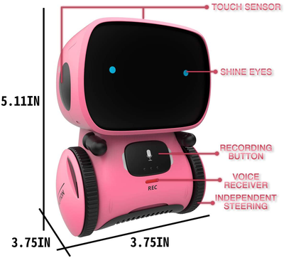 98K Kids Robot Toy, Smart Talking Robots Intelligent Partner and Teacher with Voice Control and Touch Sensor, Singing, Dancing, Repeating, Gift for Boys and Girls of Age 3 and Up