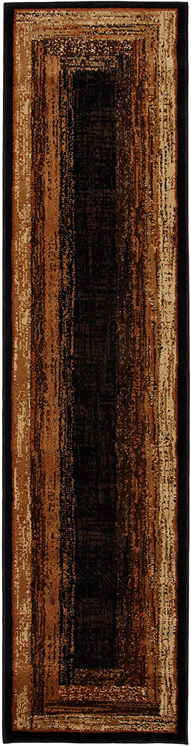 Home Dynamix Royalty Vega Modern Contemporary Area Rug, Black/Beige, 1'9"x7'2" Rectangle