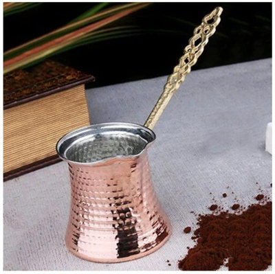 Turkish Coffee Pot, Greek Arabic Coffee Maker, Hammered Copper Coffee Cezve, Small Pot, Stove Top Coffee Maker (one pot)