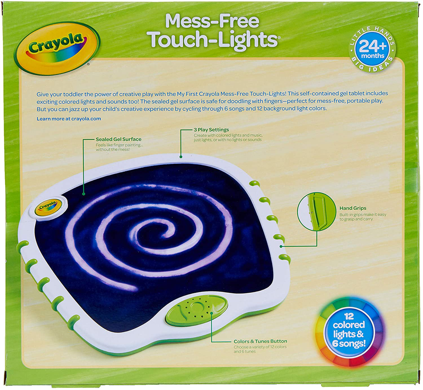 My First Crayola Touch Lights, Musical Doodle Board, Toddler Toy, Gift, White, Green