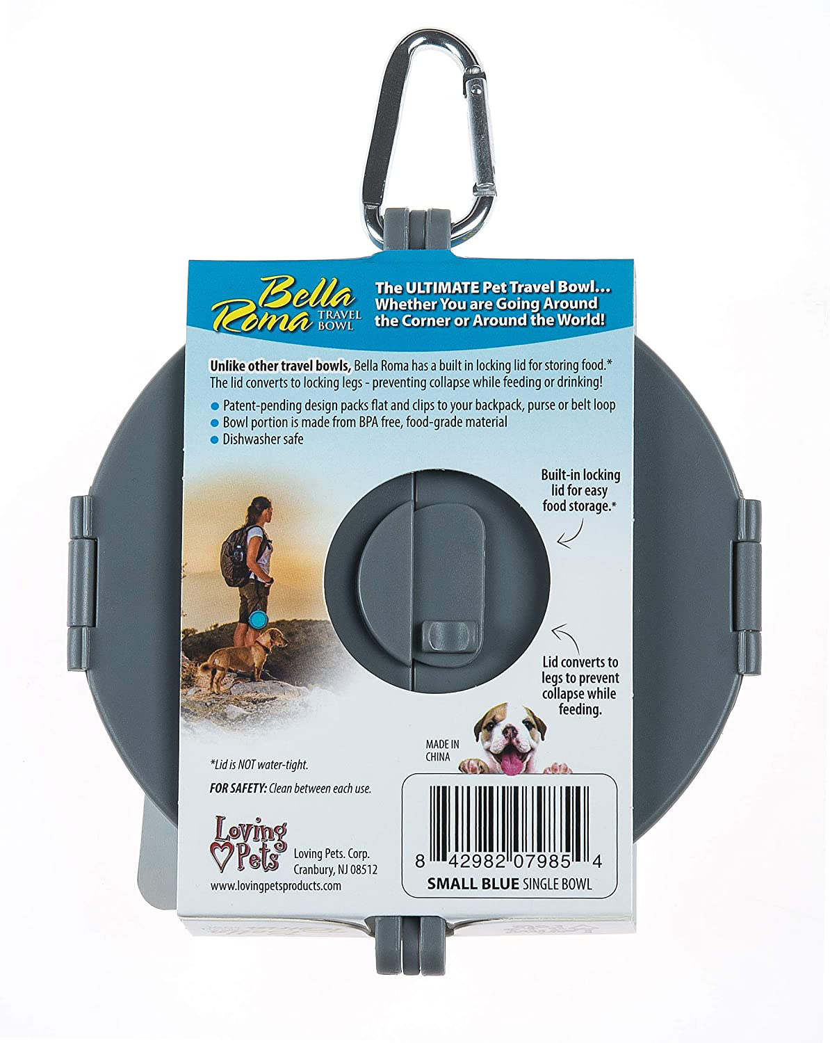 Loving Pets Bella Roma Travel Bowl for Dogs