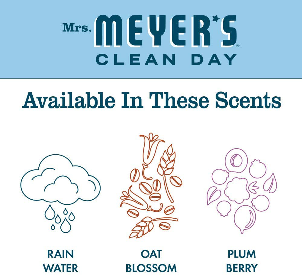 Mrs. Meyer's Clean Day Liquid Hand Soap, Cruelty Free and Biodegradable Hand Wash Formula Made with Essential Oils, Oat Blossom Scent, 12.5 oz - Pack of 3
