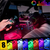 Car LED Strip Light, EJ's SUPER CAR 4pcs 36 LED DC 12V Multicolor Music Car Interior Light LED Under Dash Lighting Kit with Sound Active Function and Wireless Remote Control, Car Charger Included