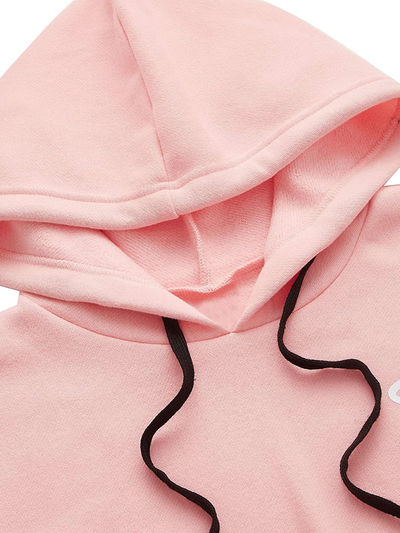 MAKEMECHIC Women's Drawstring Cropped Pullover Hoodies Hooded Sweatshirt