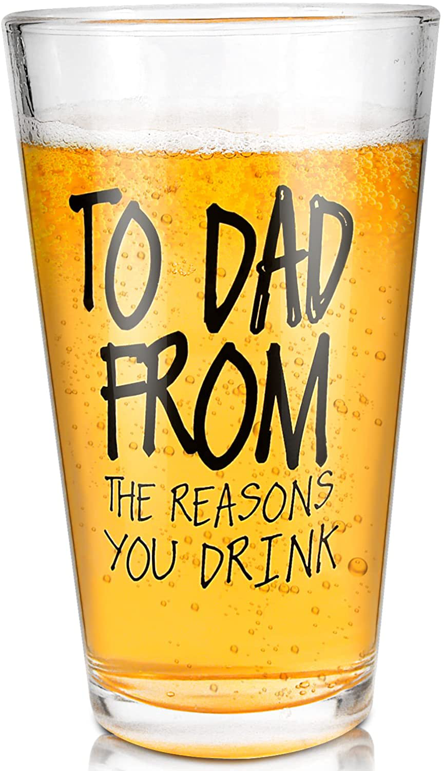 Gifts for Dad Men Beer Glass 16 OZ
