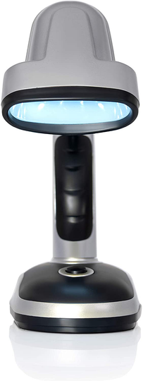 Mitaki-Japan ELDSKLT Lights 12-Bulb Led Desk Lamp, 7-7/8" x 3" x 4-1/4", Silver/Black