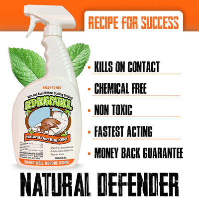 Bed Bug Patrol Bed Bug Killer 1 Gallon, 100% Environmentally Friendly, Family & Pet Safe Bed Bug Killer Formula. Guaranteed.