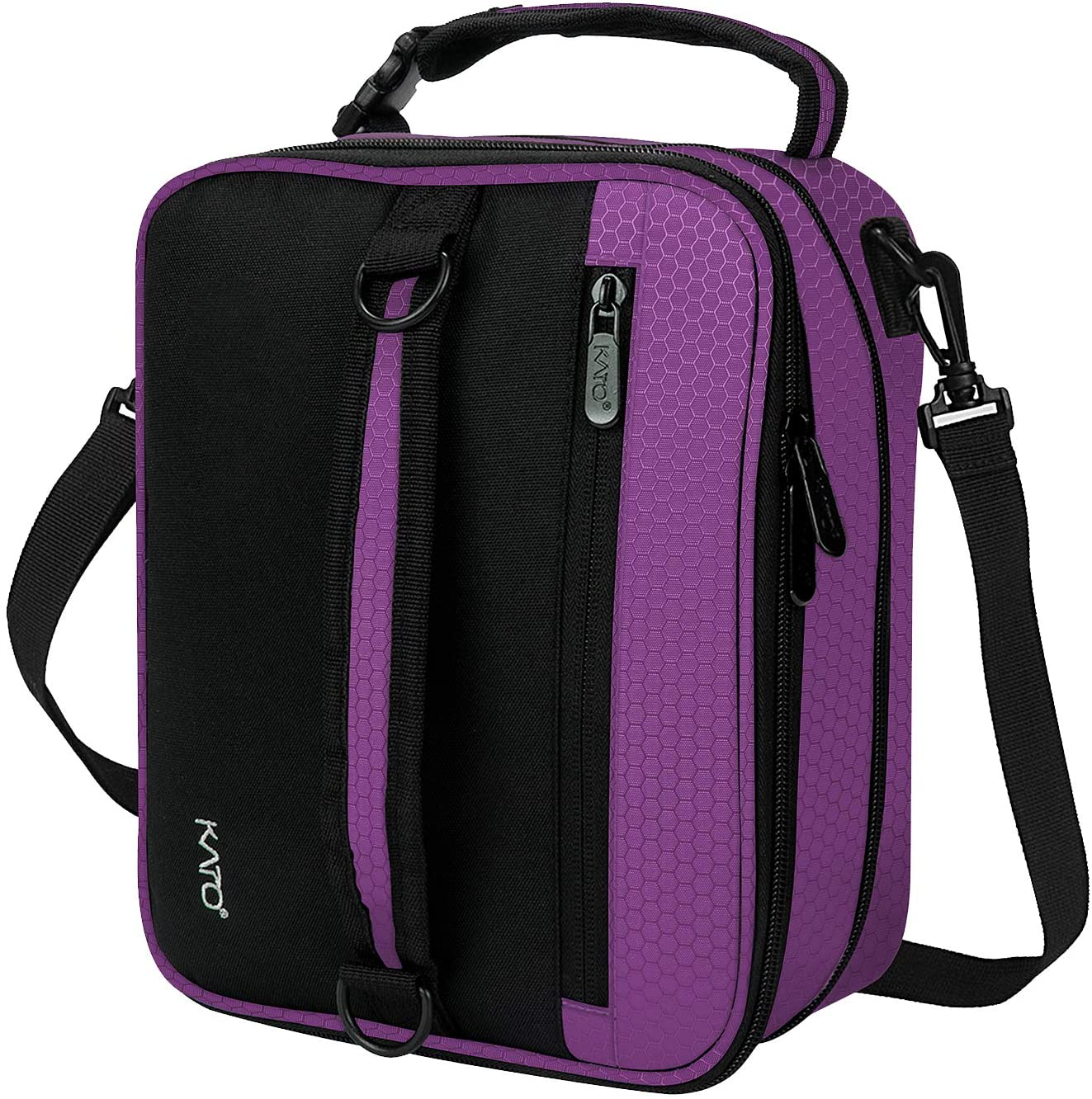 Expandable Insulated Lunch Bag, Leakproof Flat Lunch Cooler Tote with Shoulder Strap for Men and Women, Suitable for Work & Office by Tirrinia, Purple