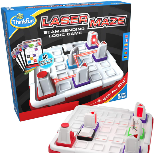 Think Fun Laser Maze (Class 1) Brain Game and STEM Toy for Boys and Girls Age 8 and Up – Award Winning and Mind Challenging Game for Kids (44001014)
