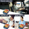 Electric Lunch Boxes Car Food Warmer (2021 Upgrade) Portable Bento Food Heater for Work Home 12V 24V 110V (Fast Heating,100% Leak Proof) Best Gift