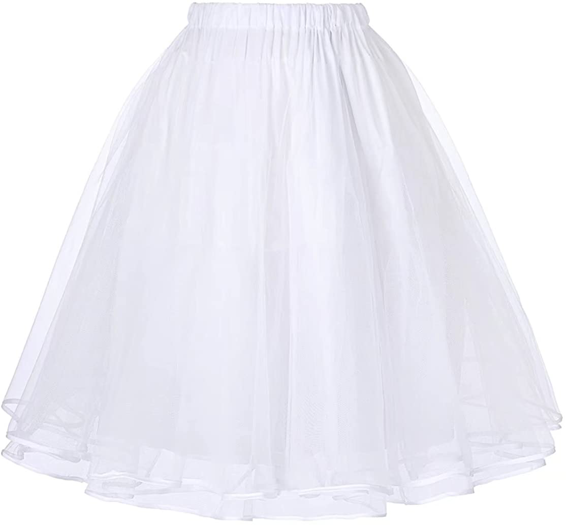 Belle Poque Women's Petticoat Crinoline 50's Christmas Tutu Underskirts (3 Layers)