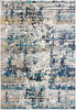 Safavieh Madison Collection MAD469B Modern Abstract Non-Shedding Stain Resistant Living Room Bedroom Accent Rug, 2'2" x 4', Cream / Blue