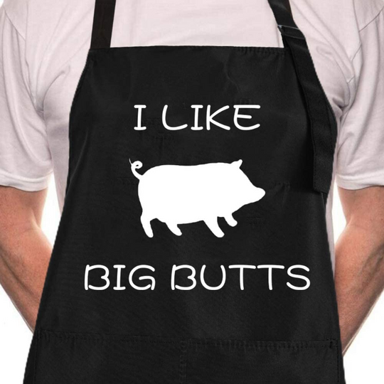 Funny Black Chef Aprons - Adjustable with Pockets