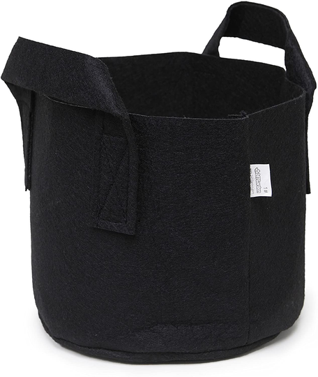 5-Pack Black Grow Bags Aeration Fabric Pots with Handles