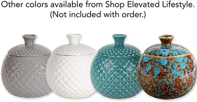 Elevated Lifestyle Fruit Fly Jar Trap for Kitchens - Decorative, Effective, Kid and Pet Friendly (Marbled Turquoise)