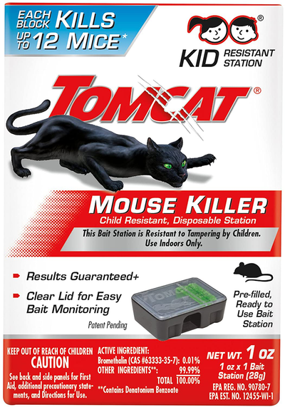 Tomcat Mouse Killer Disposable Station for Indoor Use - Child Resistant