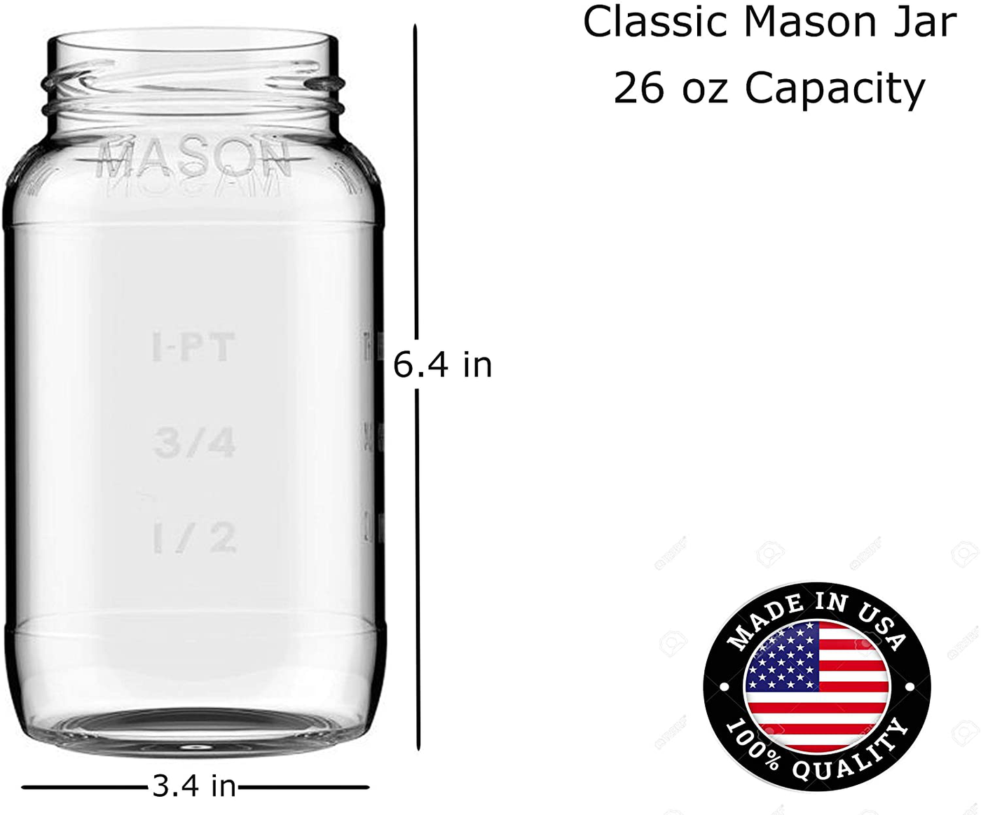 2 Ball Mason Jars - Regular Mouth with 2 Plastic (BPA Free) Storage Lids- Made in the USA (16oz Reg Mouth 2 Pack green