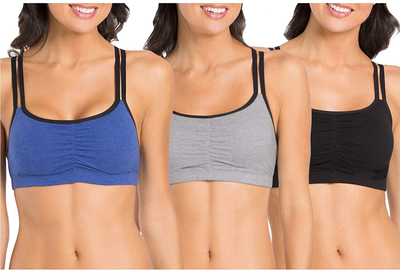 Fruit of the Loom Women's Spaghetti Strap Cotton Pullover Sports Bra