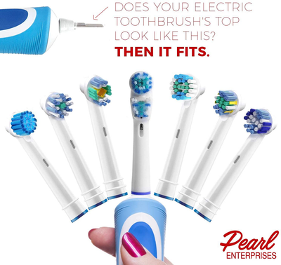 Replacement Brush Heads Compatible With Oral B Braun Electric Toothbrush-Fits Oral-b Pro 1000, Vitality, Triumph, Kids + More!