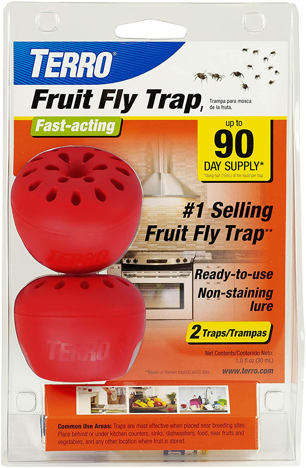 TERRO T2502 Fruit Fly Trap – 2 Pack