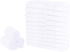 Sunny zzzZZ 24 Pack Kitchen Towels (White, 10 x 20 Inch) - Does Not Shed Fluff - No Odor Reusable Dish Towels, Premium Dish Cloths, Super Absorbent Coral Fleece Cleaning Towels