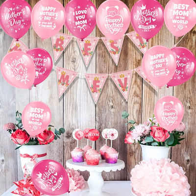 32  Balloon Set Mother's Day Latex for Air or Helium Use