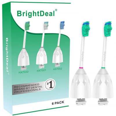 Brightdeal Replacement Brush Heads Compatible with Philips Sonicare Toothbrush Essence Xtreme Elite and Advance HX7022/66, 6-Pack