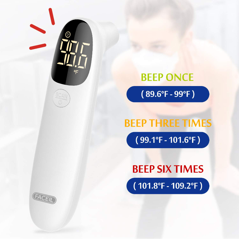 Touchless Forehead Infrared Thermometer with Memory Recall